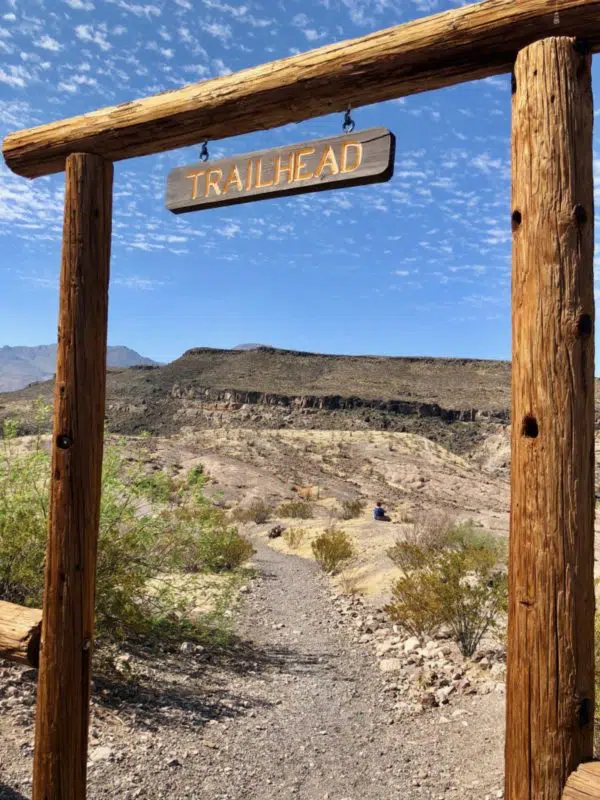 A trailhead marker at Big Bend Ranch State Park.