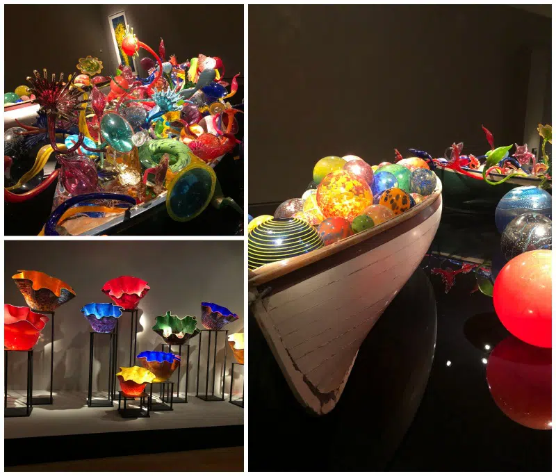 Dale Chihuly glass pieces at the Oklahoma City Museum of Art.