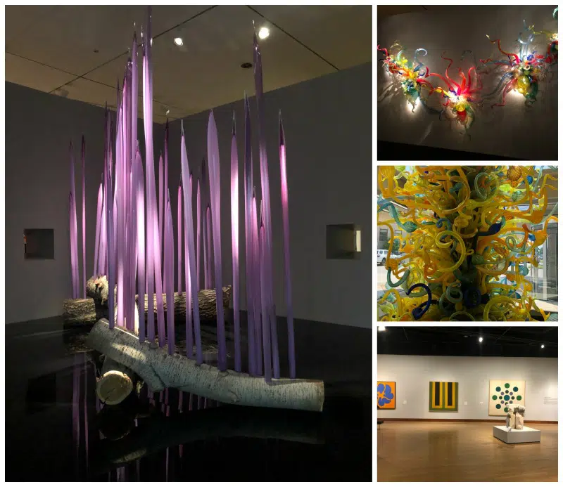 artwork and chihuly exhibit in Oklahoma City