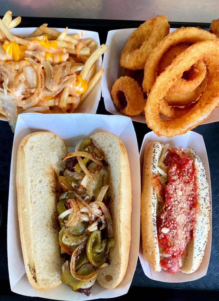 hot dogs and fries from mustards last stand