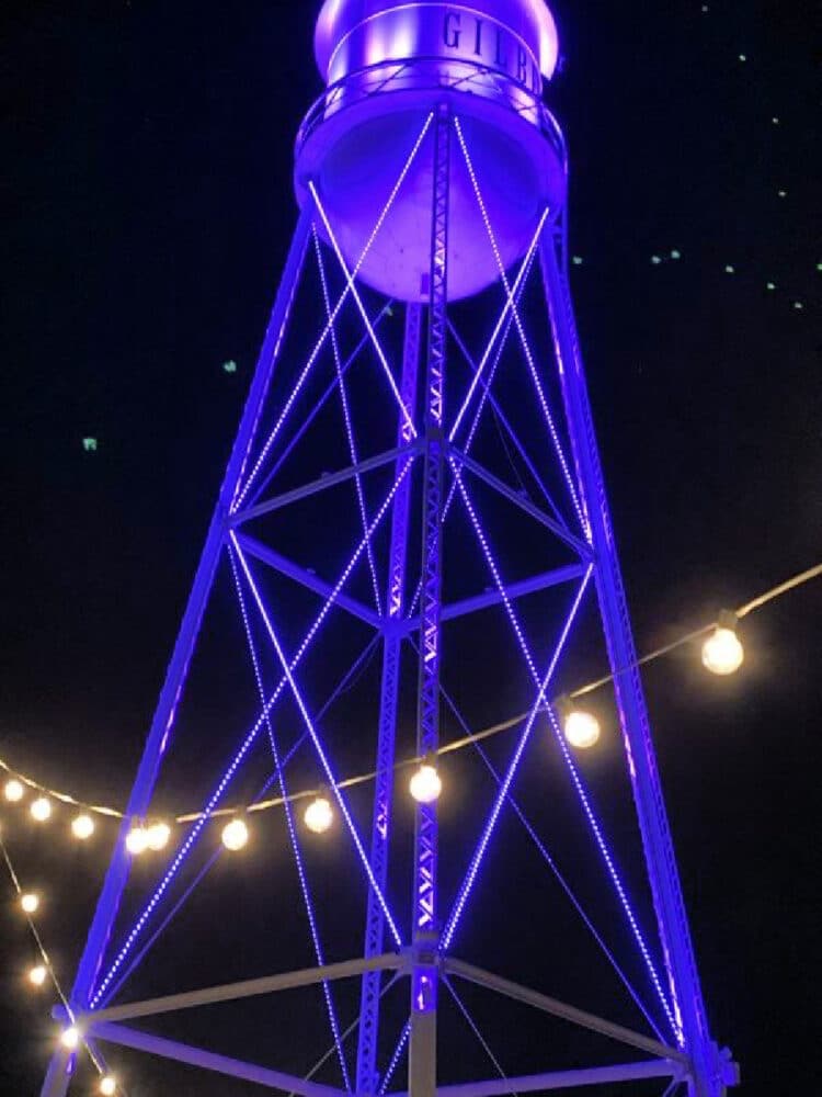 Gilbert-water-tower-at-night