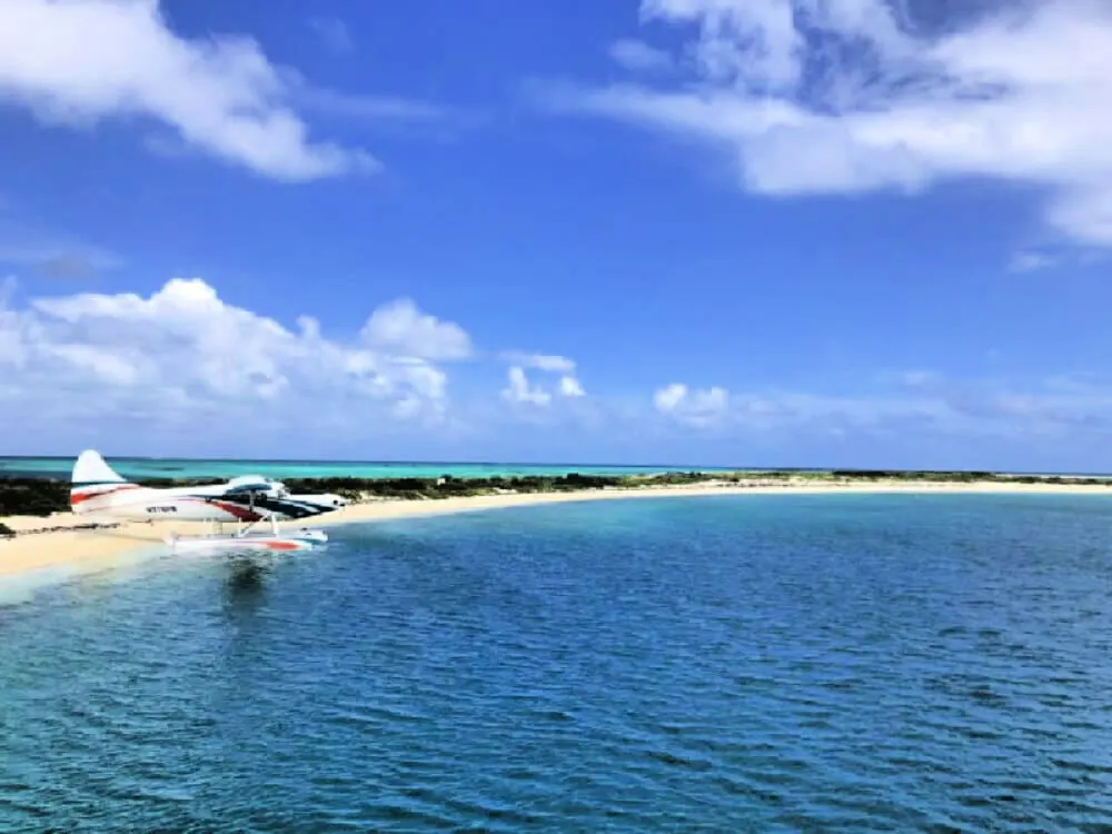 seaplane-on-waterfront-in-dry-tortugas-fl