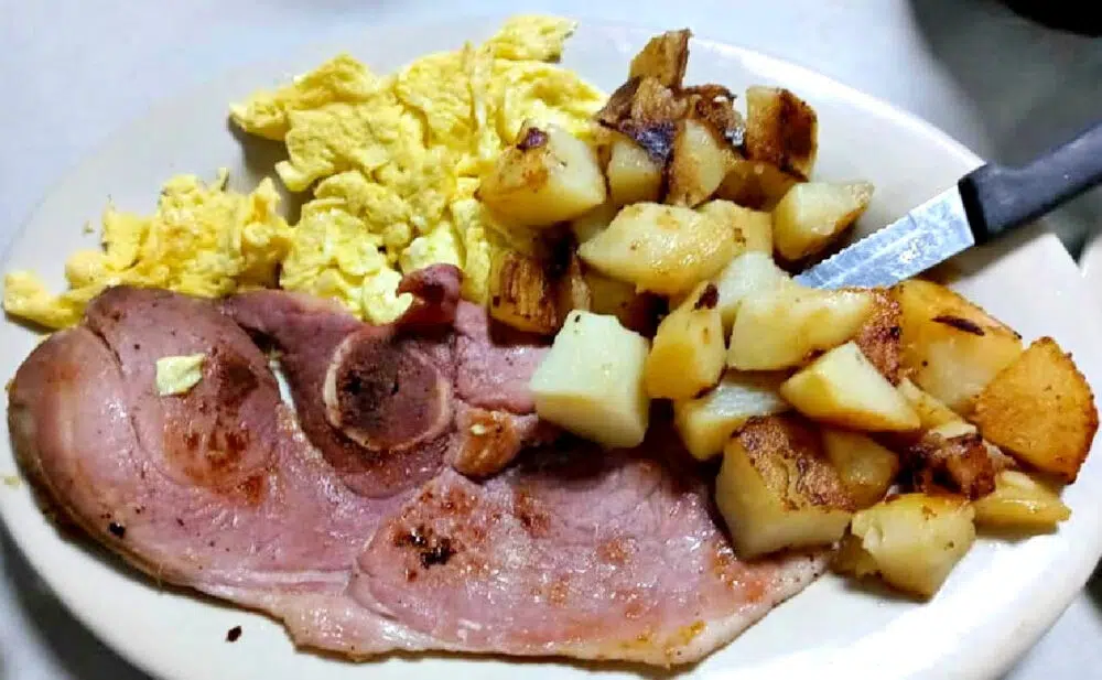 ham-and-egg-with-breakfast-potatoes