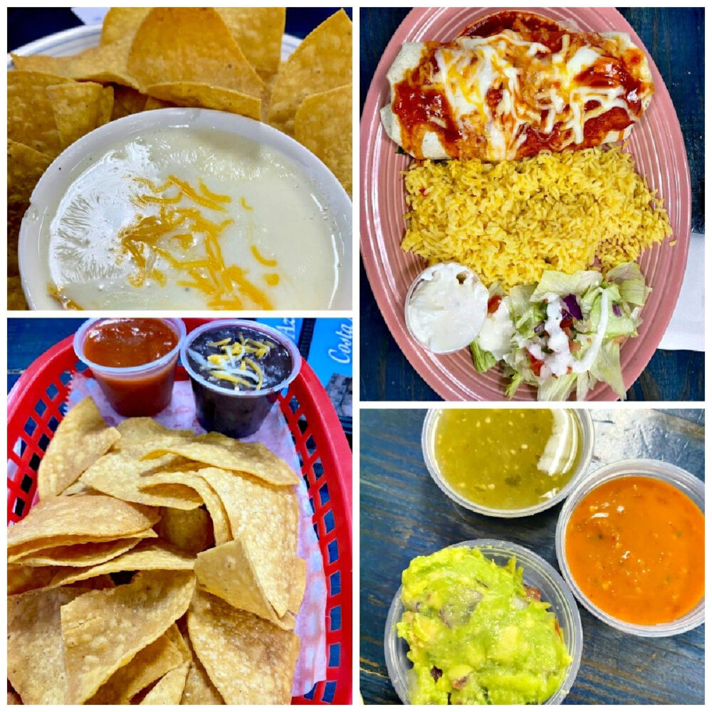 costa-azul-mexican-food-collage-with-beans-and-queso