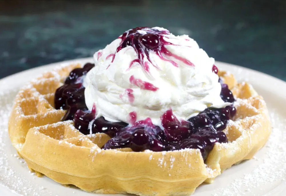 blueberry-waffle-with-whipped-cream