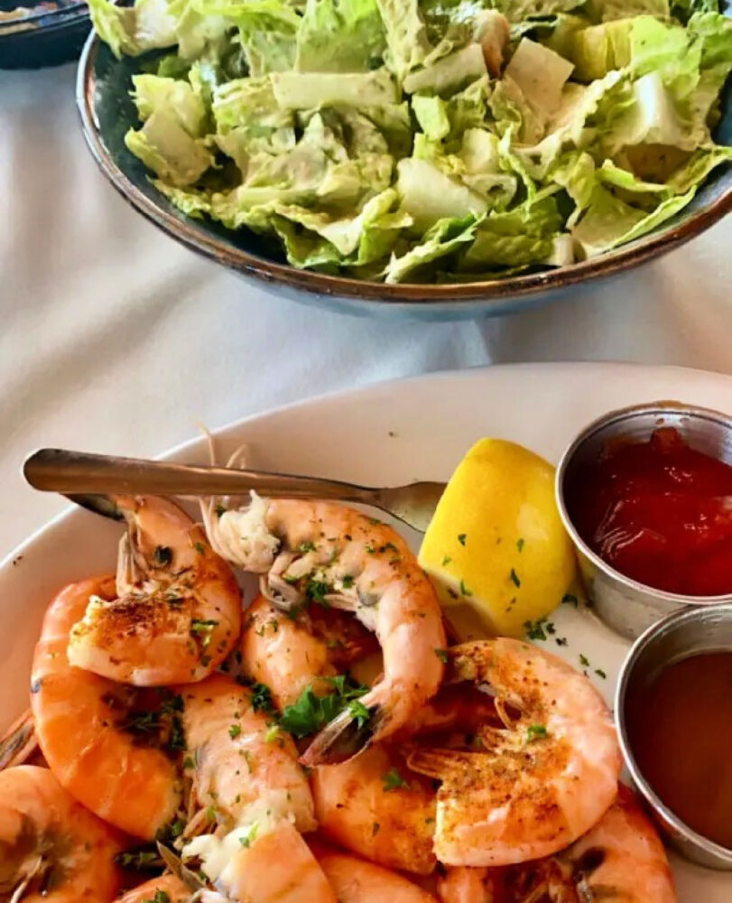 ocean-grill-caesar-salad-and-peel-eat-shrimp
