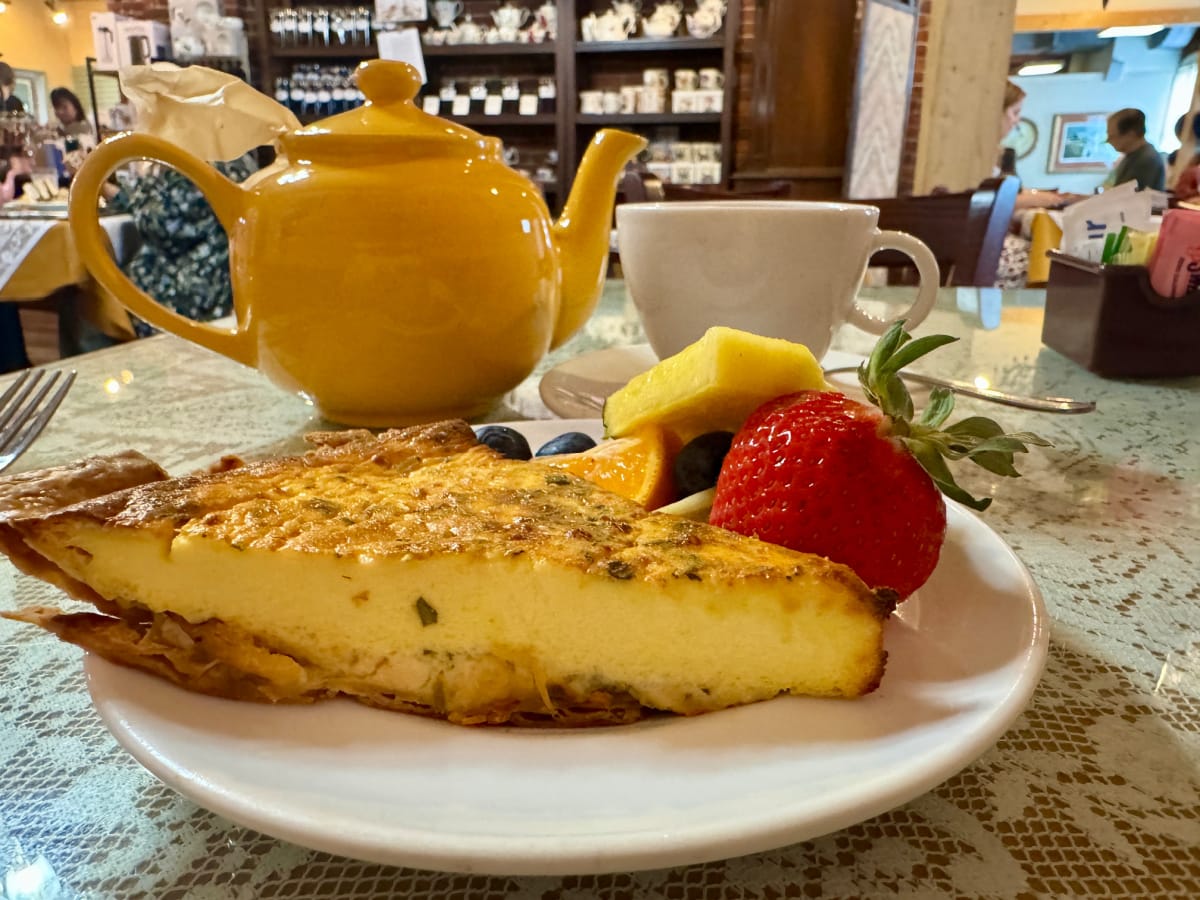 slice-of-quiche-at-tea-shoppe