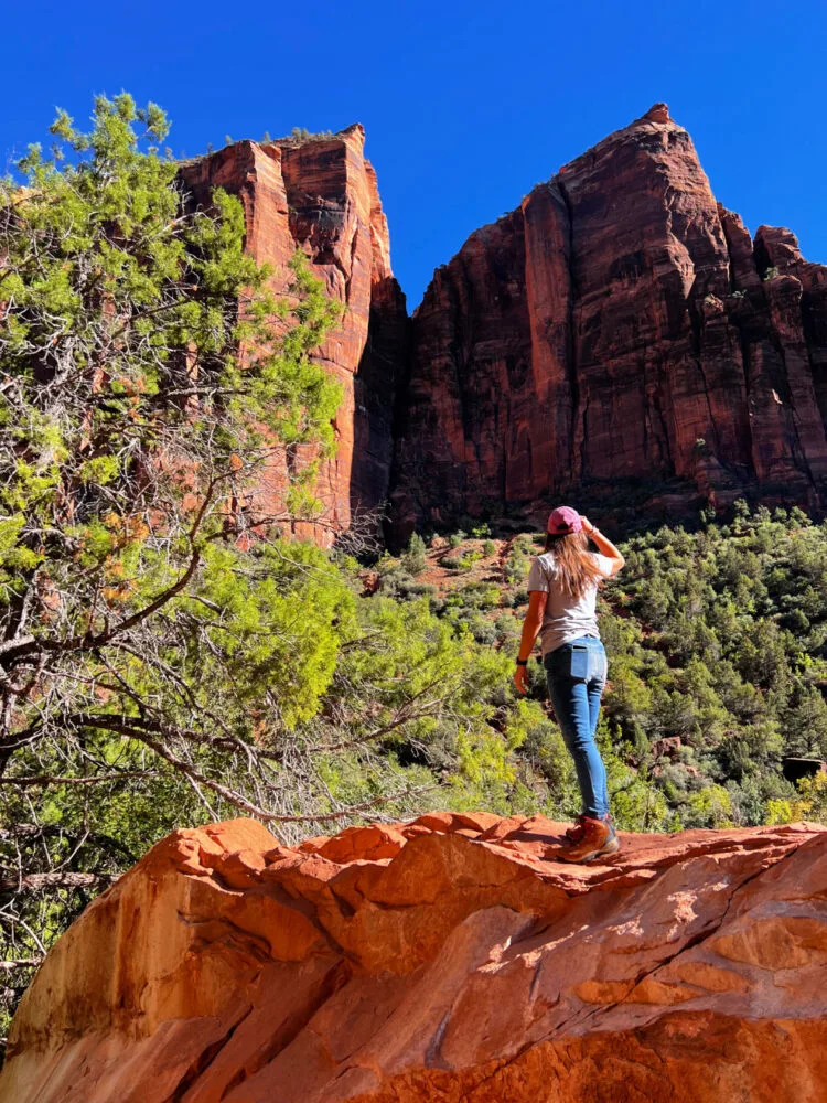 zion-national-park-girl-on-rock