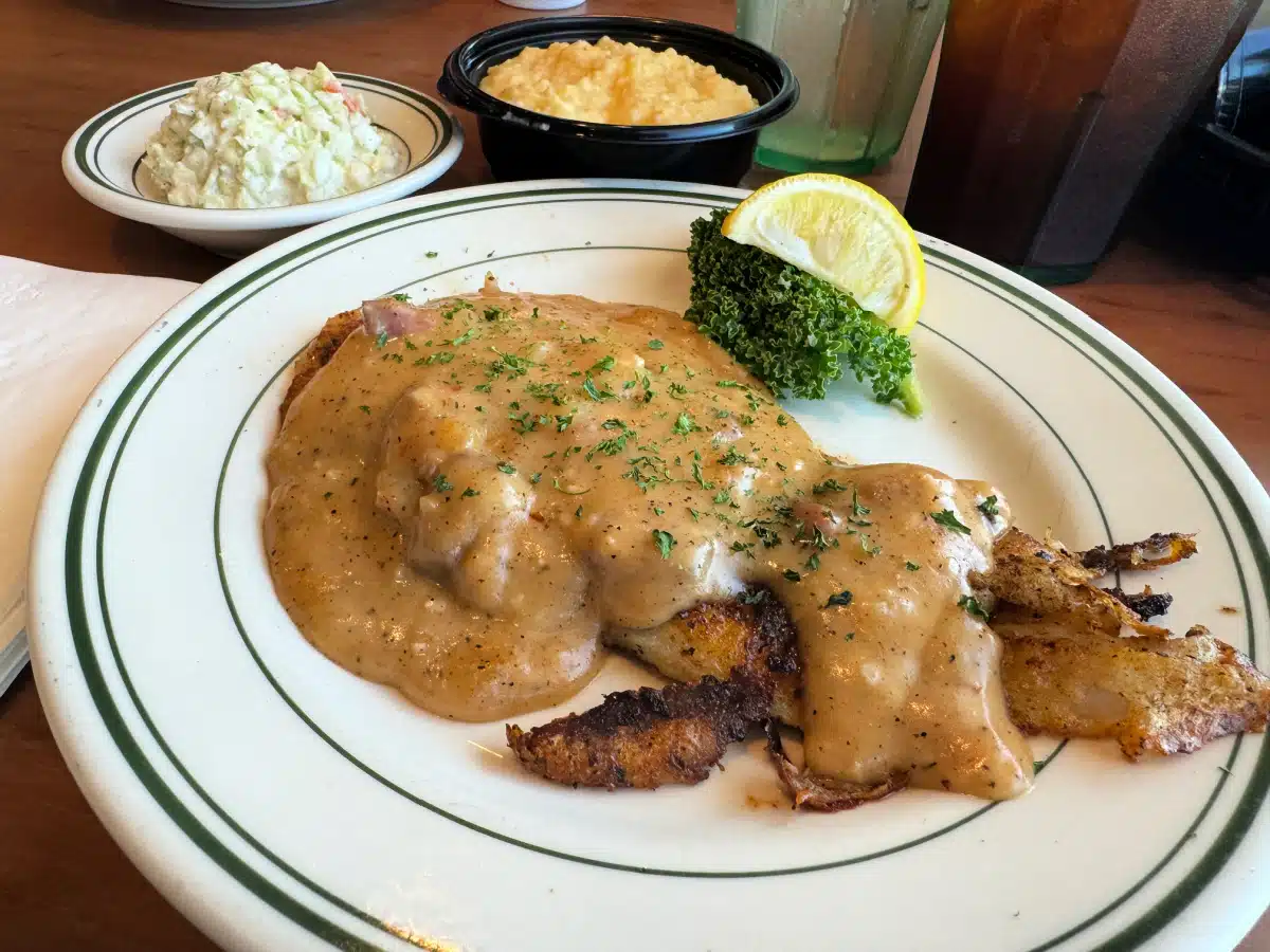 smothered-dish-with-grits-and-slaw