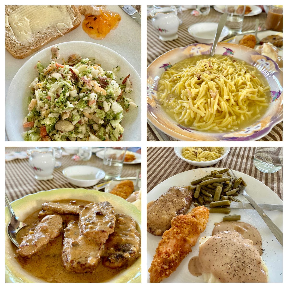 traditional-amish-meal-with-salad-meat-and-noodles